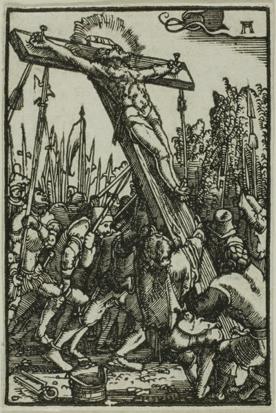 『人間の堕落と贖い』より 十字架の掲揚 作： Albrecht Altdorfer