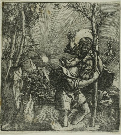 キリストの子を運ぶ聖クリストファー 作： Albrecht Altdorfer