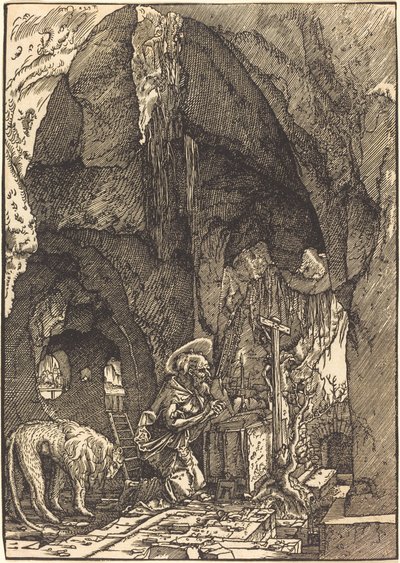 洞窟の聖ジェローム 作： Albrecht Altdorfer