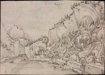ドナウ川沿いのサーミングスタイン、1511 作： Albrecht Altdorfer