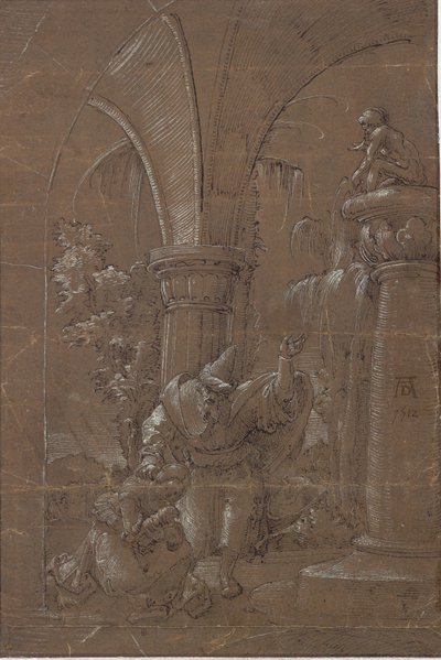 アレクサンドリアの聖カタリナが偶像崇拝を拒否 (?) 作： Albrecht Altdorfer