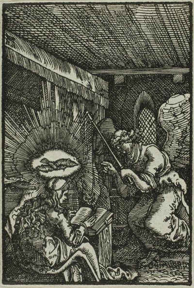 受胎告知、『人間の堕落と贖い』より 作： Albrecht Altdorfer