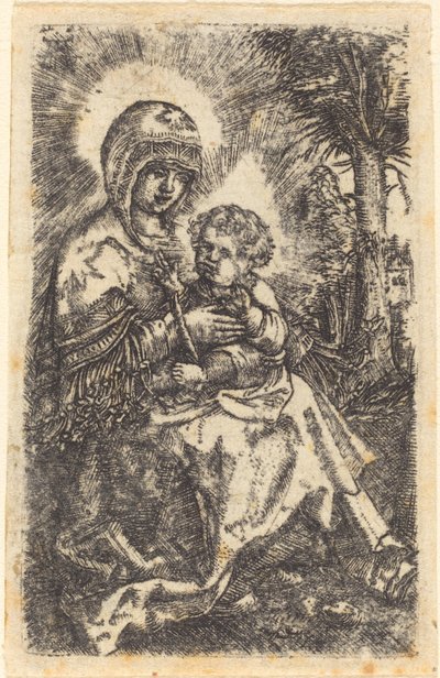 風景の中のラティスボンの「美しい聖母」 作： Albrecht Altdorfer