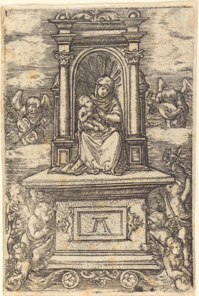 祭壇の上のレーゲンスブルクの美しい聖母 作： Albrecht Altdorfer