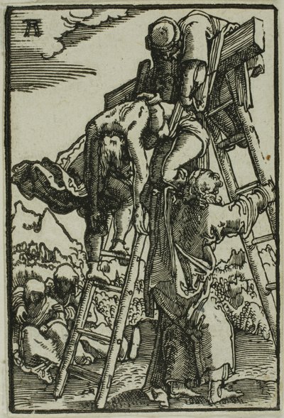 十字架からの降下、『人間の堕落と贖い』より 作： Albrecht Altdorfer