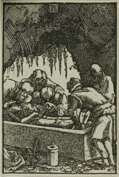 埋葬、『人間の堕落と贖い』より 作： Albrecht Altdorfer