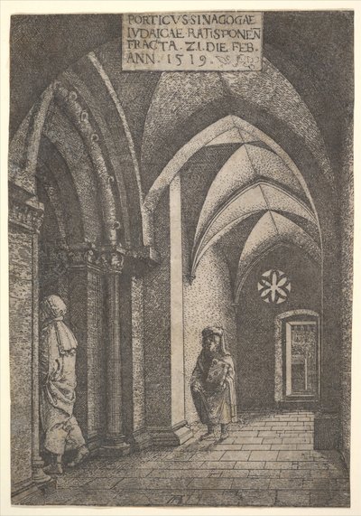 レーゲンスブルクシナゴーグのエントランスホール、1519年。 作： Albrecht Altdorfer