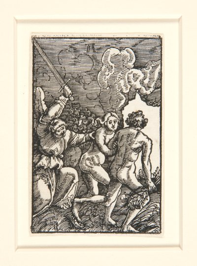 楽園からの追放、『人間の堕落と贖い』より 作： Albrecht Altdorfer