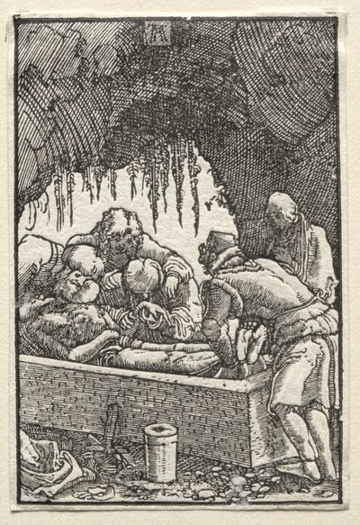 人の堕落と贖い：キリストの埋葬、c。 1515。 作： Albrecht Altdorfer