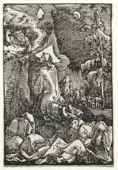 人間の堕落と贖い: オリーブ山のキリスト 作： Albrecht Altdorfer