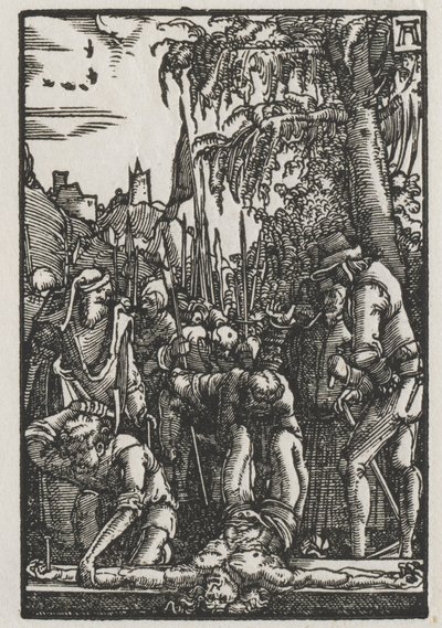 人間の堕落と贖い：十字架につけられたキリスト 作： Albrecht Altdorfer