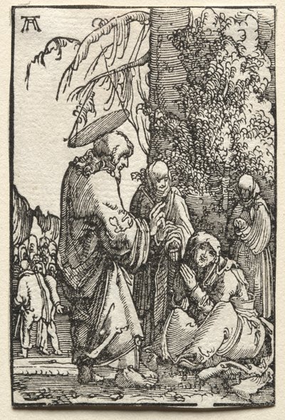 人間の堕落と贖い：受難の前に母に別れを告げるキリスト 作： Albrecht Altdorfer