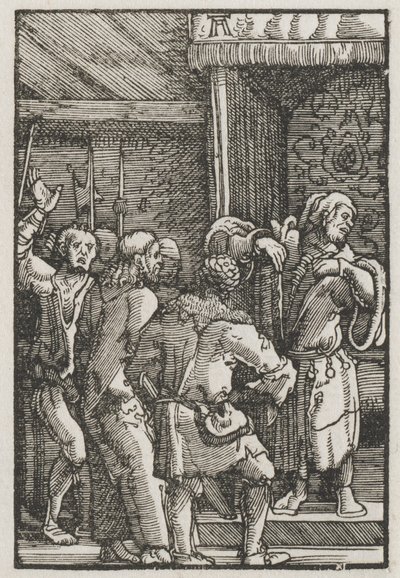 人間の堕落と贖い：カイアファの前のキリスト 作： Albrecht Altdorfer