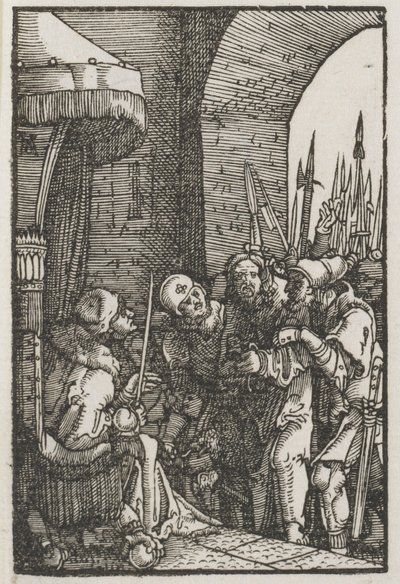 人の堕落と贖い：ピラトの前のキリストc。 1515。 作： Albrecht Altdorfer