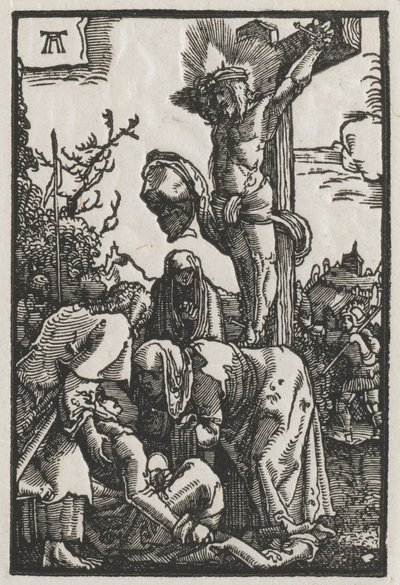 人間の堕落と贖い：十字架上のキリスト 作： Albrecht Altdorfer