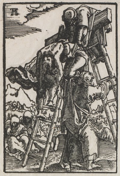人間の堕落と贖い：十字架からの降下 作： Albrecht Altdorfer