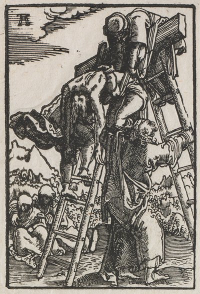 人間の堕落と贖い：十字架からの降下、c。 1515。 作： Albrecht Altdorfer