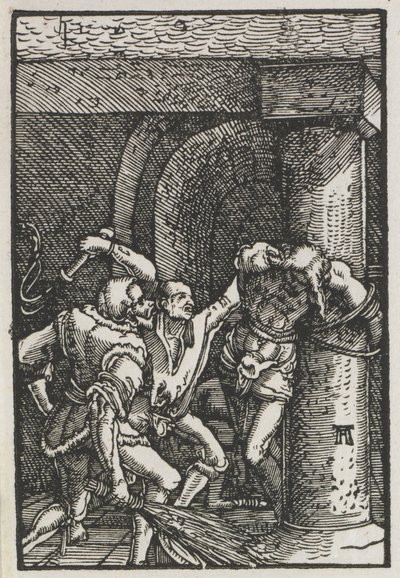 人間の堕落と贖い：キリストのむち打ち 作： Albrecht Altdorfer