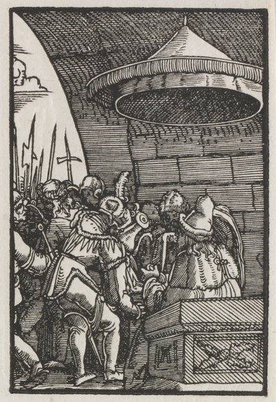 男の堕落と贖い：手を洗うピラトc。 1515。 作： Albrecht Altdorfer