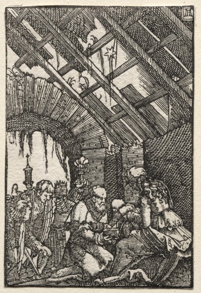 人間の堕落と贖い: 賢者の崇拝 作： Albrecht Altdorfer