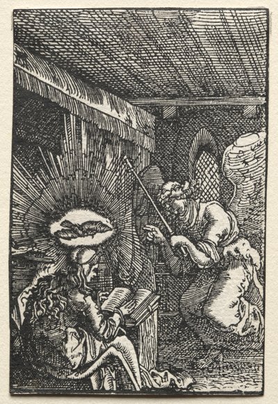人類の堕落と贖罪：受胎告知、c。 1515。 作： Albrecht Altdorfer