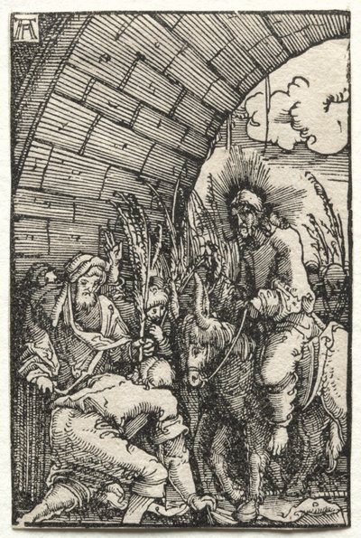 人の堕落と贖い：エルサレムへの入場、c。 1515。 作： Albrecht Altdorfer