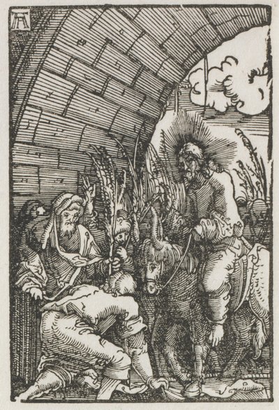 人の堕落と贖い：エルサレムへの入場、c。 1515。 作： Albrecht Altdorfer