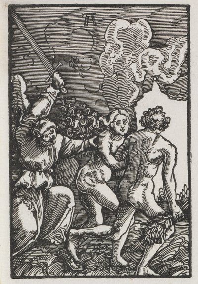 人間の堕落と贖い：エデンからの追放 作： Albrecht Altdorfer