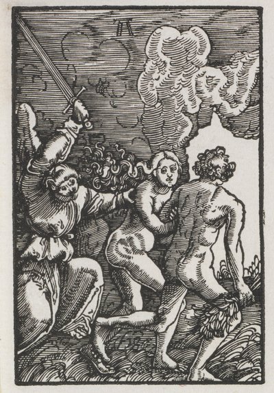 人の堕落と贖い：エデンからの追放、c。 1515。 作： Albrecht Altdorfer