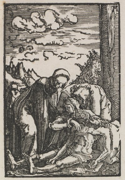 人の堕落と贖い：十字架の下の嘆きc。 1515。 作： Albrecht Altdorfer