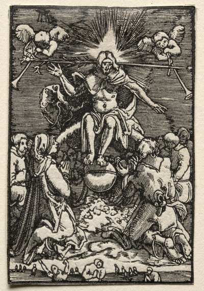 人の堕落と贖い：最後の審判、c。 1515。 作： Albrecht Altdorfer