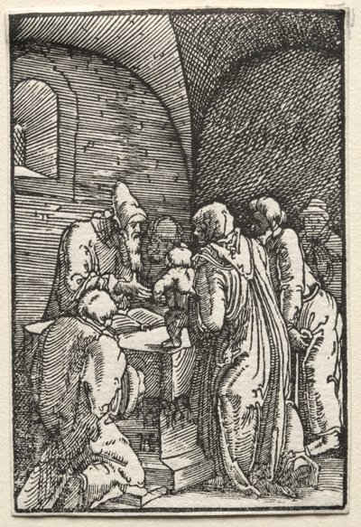 人間の堕落と贖い：神殿でのキリストの奉献 作： Albrecht Altdorfer