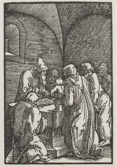 人の堕落と贖い：神殿でのキリストの提示、c。 1515。 作： Albrecht Altdorfer