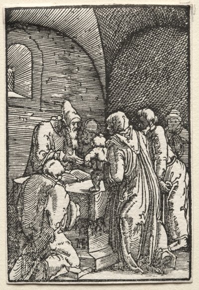人の堕落と贖い：神殿でのキリストの提示、c。 1515。 作： Albrecht Altdorfer