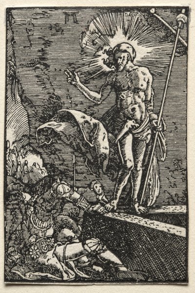 人の堕落と贖い：復活、c。 1515。 作： Albrecht Altdorfer