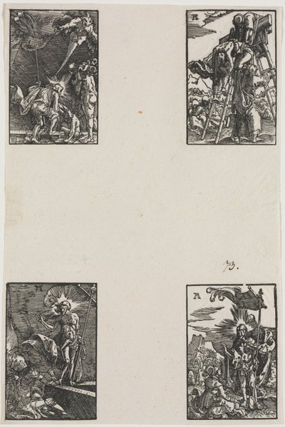 人の堕落と贖い、c。 1515。 作： Albrecht Altdorfer