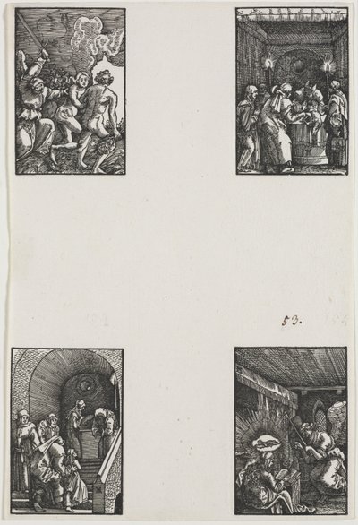 人の堕落と贖い、c。 1515。 作： Albrecht Altdorfer