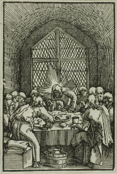 最後の晩餐、『人間の堕落と償還』より 作： Albrecht Altdorfer