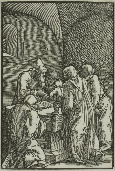 『人間の堕落と贖い』より 神殿での贈呈 作： Albrecht Altdorfer