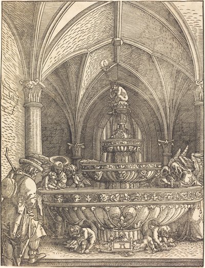 噴水でのエジプトへの逃避の休息 作： Albrecht Altdorfer