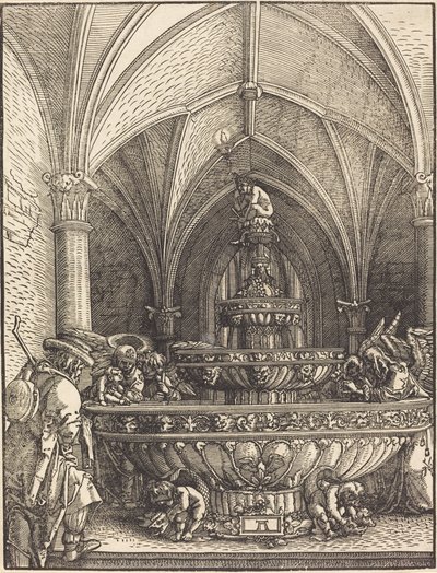 噴水でのエジプトへの逃避の休息 作： Albrecht Altdorfer