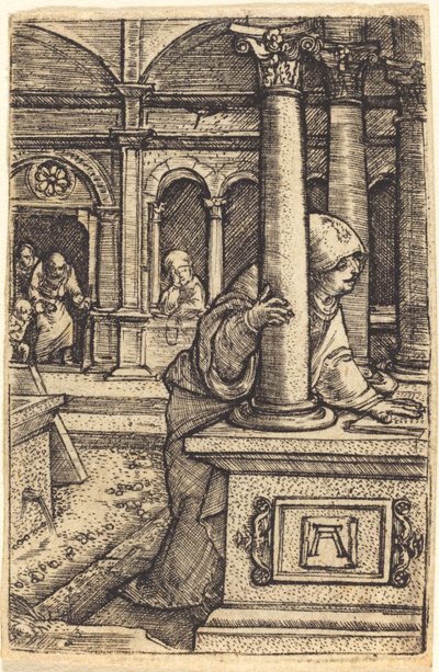神殿でイエスを求める聖母 作： Albrecht Altdorfer