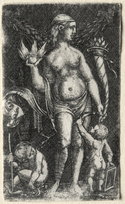 2つのキューピッドの間の金星、1520年。 作： Albrecht Altdorfer