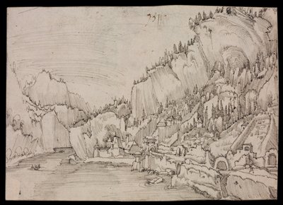 ドナウ川のサルミンシュタイン 作： Albrecht Altdorfer