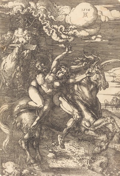 ユニコーンの誘拐、1516年。 作： Albrecht Dürer