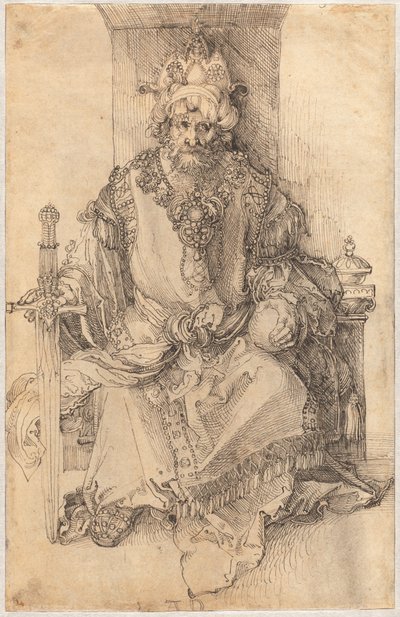 玉座に座る東洋の支配者 作： Albrecht Dürer