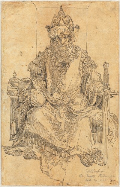 玉座に座る東洋の支配者 作： Albrecht Dürer