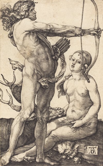 アポロとダイアナ、15041505。 作： Albrecht Dürer