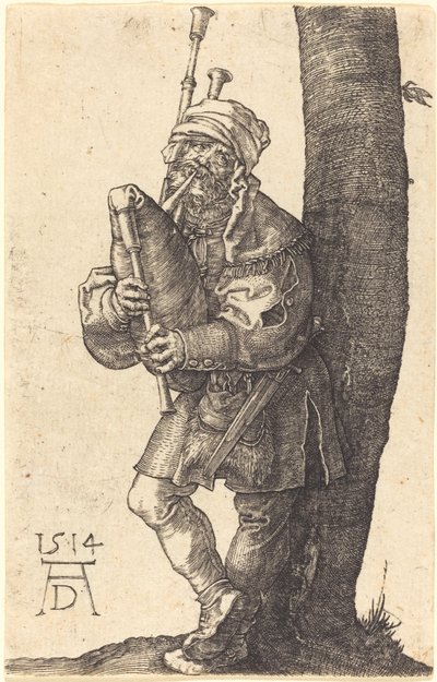 バグパイプ奏者 作： Albrecht Dürer