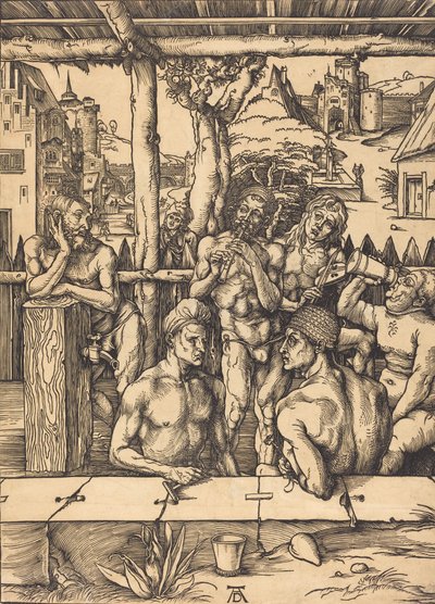 バスハウス、c。 14961497。 作： Albrecht Dürer